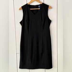 Gap Y2K Sheath Dress Sz 8 Black 90s Minimalist CBK